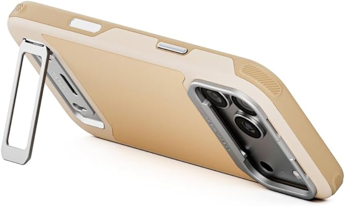Tilta Khronos Lite Case Compatible with iPhone 17 Pro Max – Champagne | Lightweight Mobile Cage | Kickstand | Magnetic Mounts | Metal Lens Frame | Professional Smartphone Rig