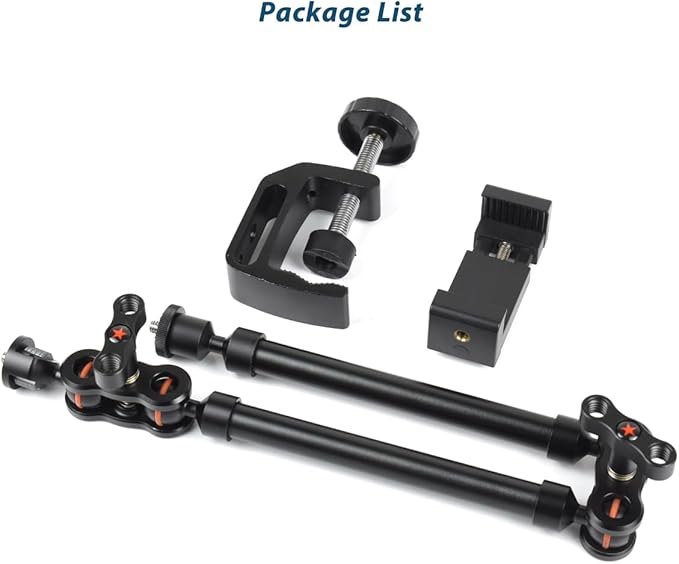 21"/53cm Adjustable Magic Arm with Super Clamp, Overhead Phone Mount, Heavy Duty Desk Camera Mount & Clamp,Flexible Joints Articulating Friction Arm for Light, Webcam, Mic, Action Camera