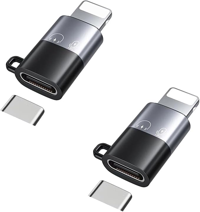 for DJI Mic Mini Mobile Phone Adapters for iPhone 14 13 12 11 Smartphone/PC/Mac Connector Accessories Wireless Microphone Receiver (2 Pack)