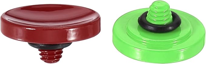 PATIKIL Camera Shutter Button, 2 Pack Soft Shutter Release Button Pure Copper Camera Button Concave, for Nikon for Fujifilm for Leica Dark Red/Green