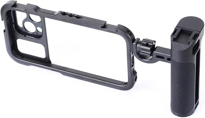 Phone Cage Video Rig for iPhone 15 Pro MAX, Single Handheld Phone Cage Kit, Phone Stabilizer for Video Recording