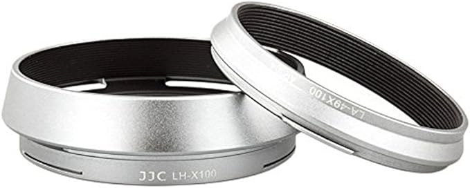 JJC LH-JX100 Silver Metal Lens Hood Adapter Ring for Fujifilm X100 X100S X100T Replace AR-X100