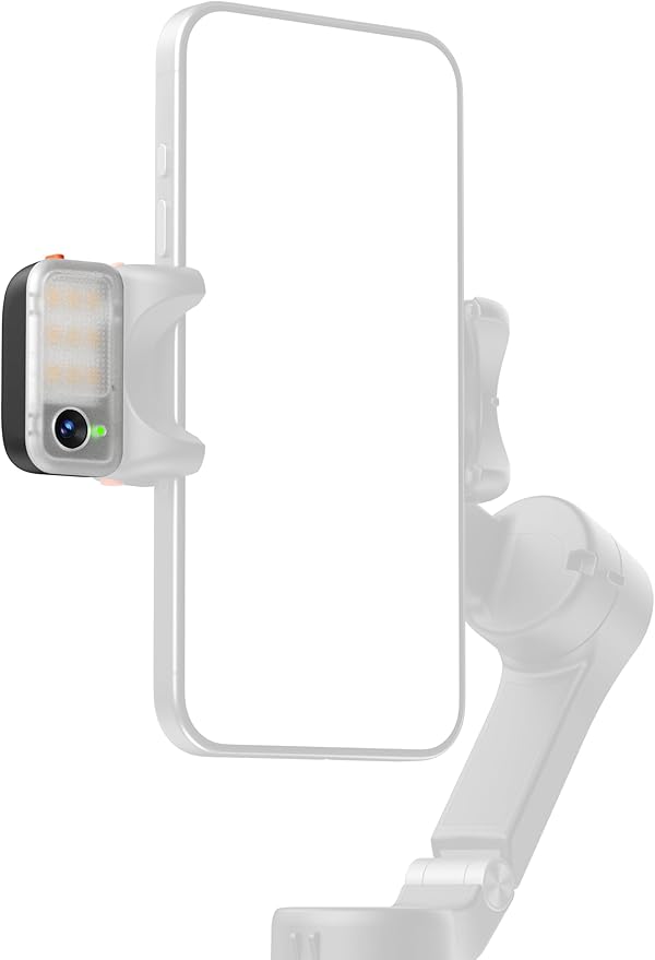 Hohem AI Tracking Sensor with 3-Color Magnetic Fill Light, AI Tracker Compatible with iSteady V3, Cool/Warm/Neutral Light Mode, Smartphone Gimbal Stabilizer Accessories, MTK-L03, Black
