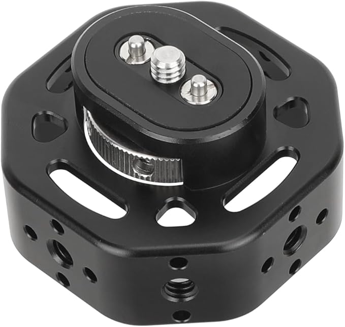CAMVATE Round Handgrip with 1/4"-20 Thumbscrew Mount for DSLR Camera-3722