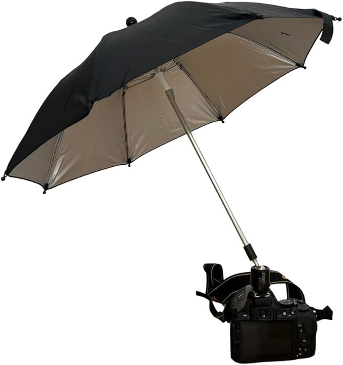 360° Swivel Camera Umbrella with Hot Shoe,Camera Sun Shade,Camera Rain Cover (Large-50cm)