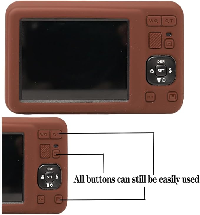 AEXUTDA Case Compatible for Kodak FZ55 Camera, Lightweight FZ55 Body Skin, Soft Silicone Scratch Resistant Ultra-Thin Protective case FZ55,Coffee Color