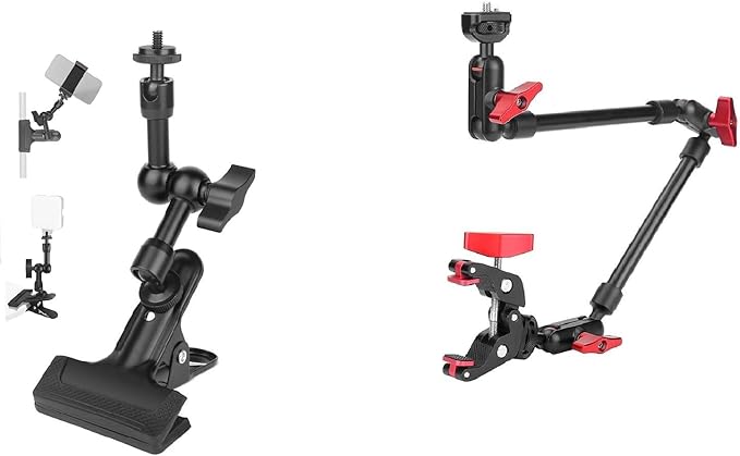 Super Clamp Camera Clamp Mount 5.5" Magic Arm & 22"/57cm Adjustable Magic Arm with Super Clamp Camera Mount