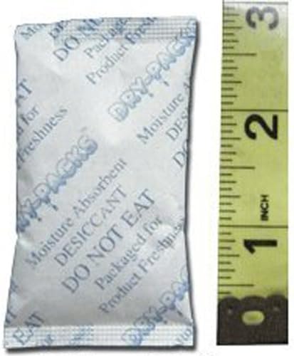 Silica Gel Desiccants 2- 1/4 x 1 1/2 inches-25 Silica Gel Packs of 10 Grams Each by Dry Packs