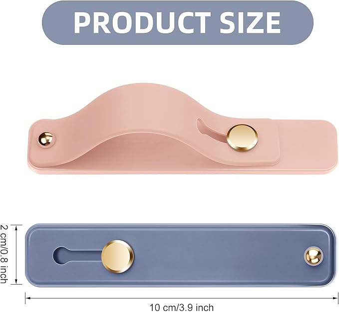 Weewooday 12 Pcs Phone Grip Strap Telescopic Finger Strap Bracket Portable Phone Finger Kickstand Handle Grip Holder(Retro Colors)