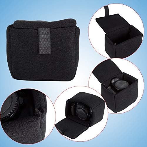 Tbest Travel Padded Camera,Small Mirrorless Camera Insert DLSR Camera Bag Insert Padded Shockproof Foldable Camera Insert Protective Bag Camera Case Bag Accessory For Photographing(black)