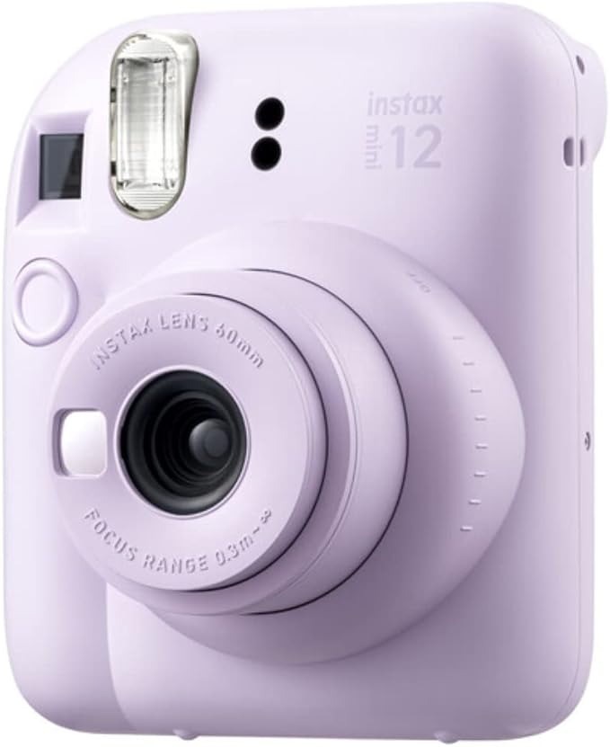 FUJIFILM INSTAX Mini 12 Instant Film Camera | Lilac Purple Bundled with INSTAX Mini Instant Film |40 Exposures + Instax Accessory Bundle + AA Batteries + Cleaning Cloth (10 Items)