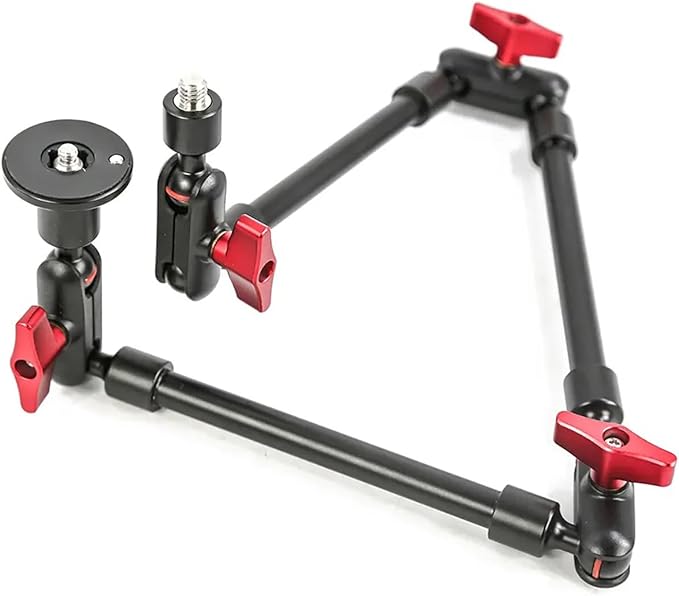 REFLEX CAMERA Adjustable Magic Arm - 80cm - with Universal Phone Holder – Flexible Aluminum Alloy Camera Mount Clamp for Tripod, Overhead Rig, Vlogging, Live Streaming, Photography, Video Recording
