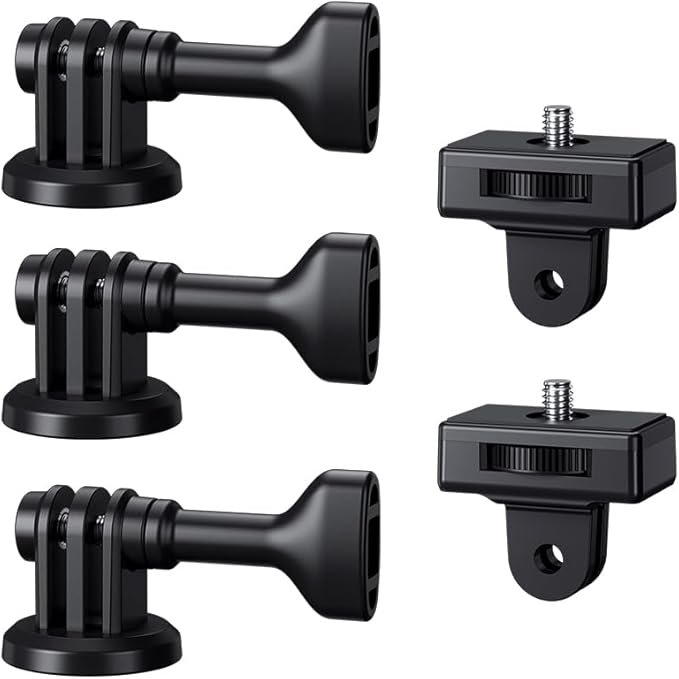 JJC 1/4"-20 Tripod Mount Adapter Converter for GoPro, DJI, Insta360, AKASO Action Camera, Sony Canon Nikon Fuji Fujifilm DSLR Mirrorless Camera, LED Light, Tripod, Selfie Stick Grip Monopod