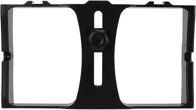 Phone Video Camera Cage ABS Handheld Smartphone Stabilizer Rig 4.3-10.8cm Clamp - Lightweight Shockproof Design with Cold Shoes & 1 / 4in Screws for Vlog Livestreaming & Vi (Red)