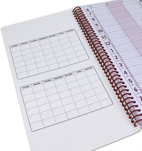 Notebook Planner, Appointment Book –5" x 13.5" Large Undated 2025 Planner, Daily & Hourly Planner – Spiral Notebook Organizer for Scheduling Appointments (2 Columns)