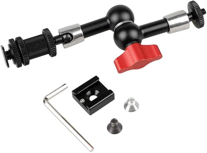 CAMVATE 7" Articulating Magic Arm + 1/4" Cold Hot Shot Mount for Camera LED Light Monitor - 1088