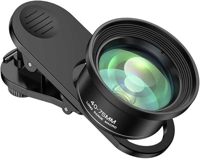 Andoer Mobile Phone Lens Macro Lens Photography Accessories for Smartphone 4K Ultra High Definition with Phone Clip Compatible with Android Smartphones iPhone 15/14/13/12 Max/Xr/X/8