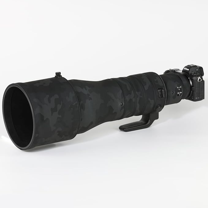 CHASING BIRDS Lens Camouflage Waterproof Coat for Nikon Z 600mm f/4 TC VR S Rainproof Lens Protective Cover Version IV (Shadow Black, with Z 1.4X & 2X)