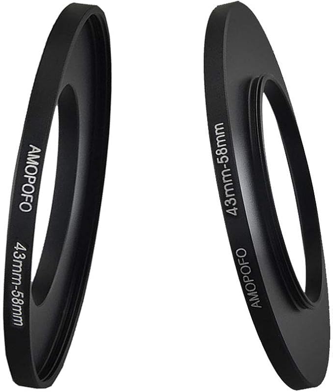 43mm Lens to 58mm Camera Filter Ring Compatible with for All Brands 43mm Lens and 58mm UV,ND,CPL Camera Filter Accessories