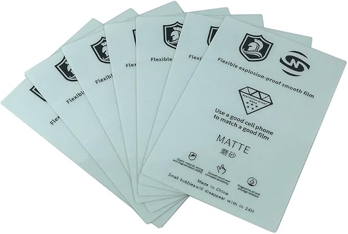 50pcs universal Mobile phone frosted protective hydrogel film,matte screen protector film for cutting machine,TPU protective sheet; 7-inch curved screen cell phone protector for cutter machine