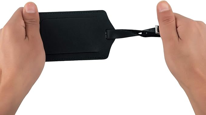 Genuine Leather Luggage Tags & Bag Tags 2 Pieces Set