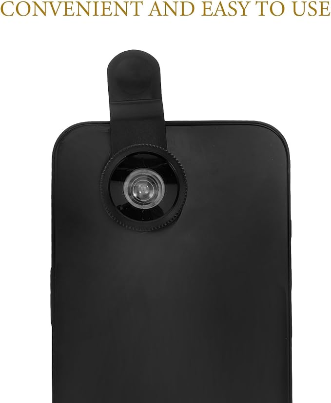 NOLITOY Universal Phone Camera Lens Kit with Clip – 3-in-1 Wide Angle, Macro, and Fisheye Lenses for Mobile Phones, Black, Portable Photo and Video Accessories for Smartphone Photography