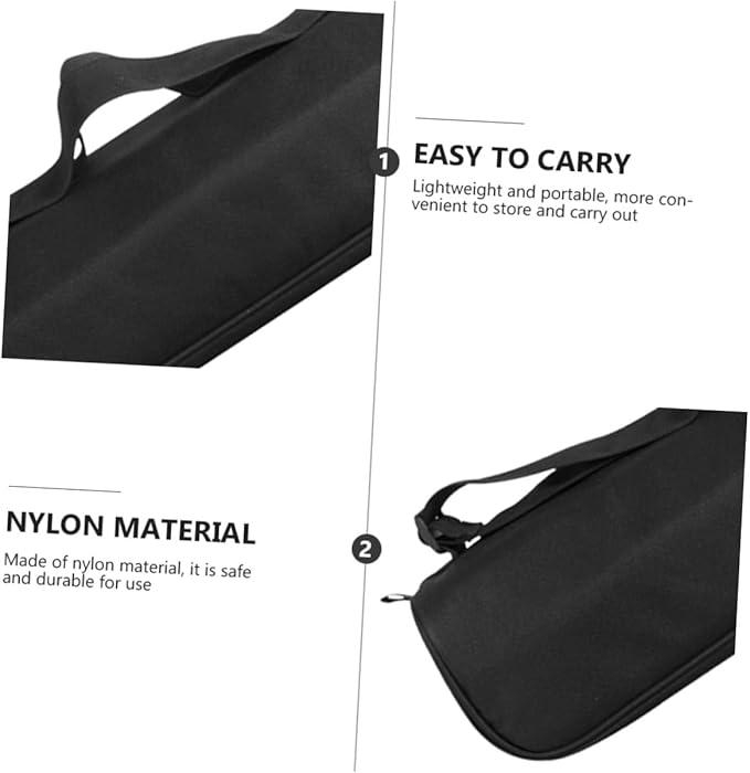 Tripod Carrying Case Portable Photography Tripod Bag 50cm Lightweight Padded Storage Bag with Shoulder Strap for Outdoor Photo and Video Equipment, Black
