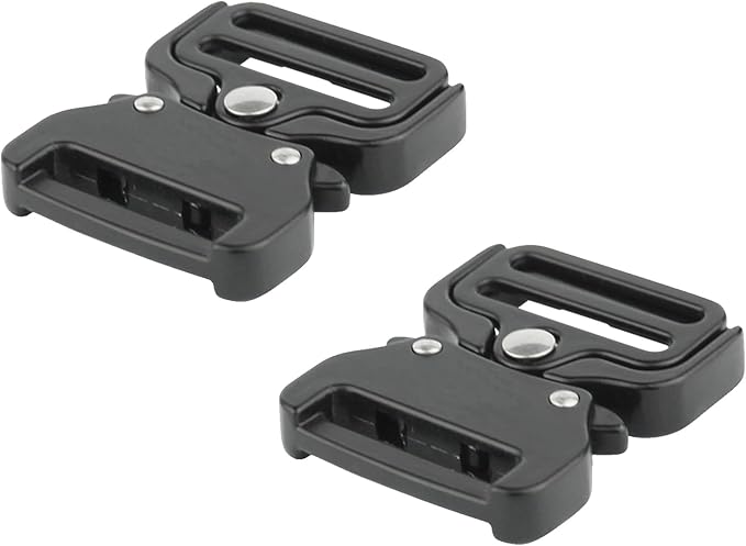 2PCS Small Metal Buckle for 1" Wide Webbing Strap Lightweight Quick Release Zinc Alloy Tactical Belt Buckles
