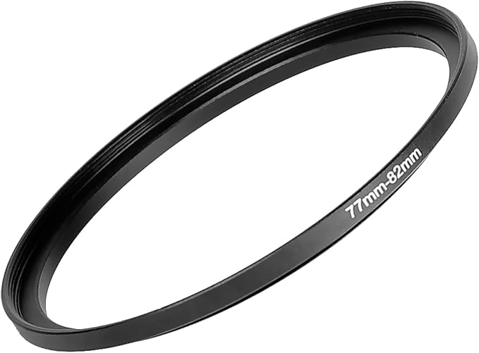 Step Up Rings for Filters 77mm to 82mm Stepping Camera Lens Filter Metal Step Up Lens Filter Adapter Ring for All Brands UV, ND, CPL