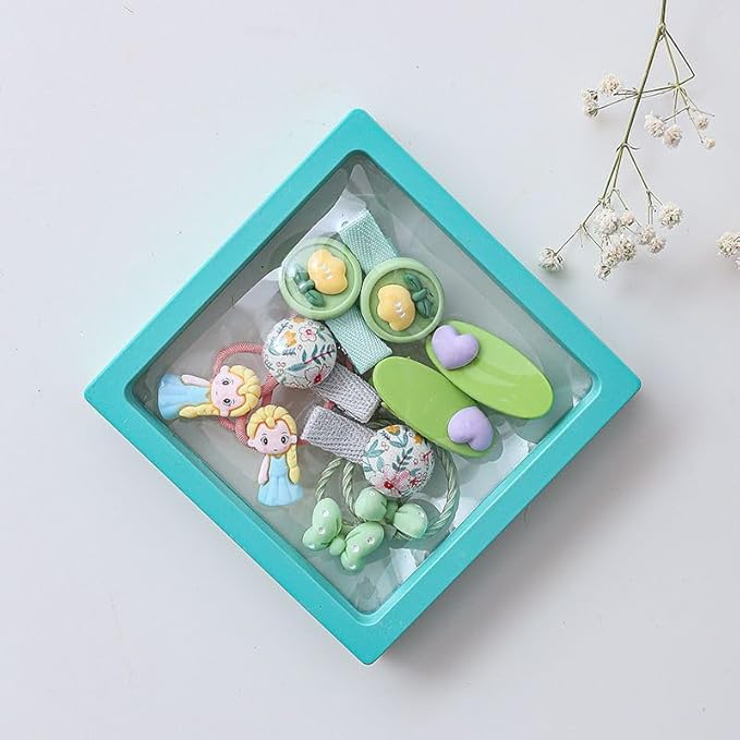 12PCS 3D Floating Frame Display Stand, Jewelry Box, Gift Box, Ornament Organizer, Small Travel Jewelry Box, PE Film Anti-Oxidation, Suspended Display Box Stackable (3.54*3.54，Type 4)