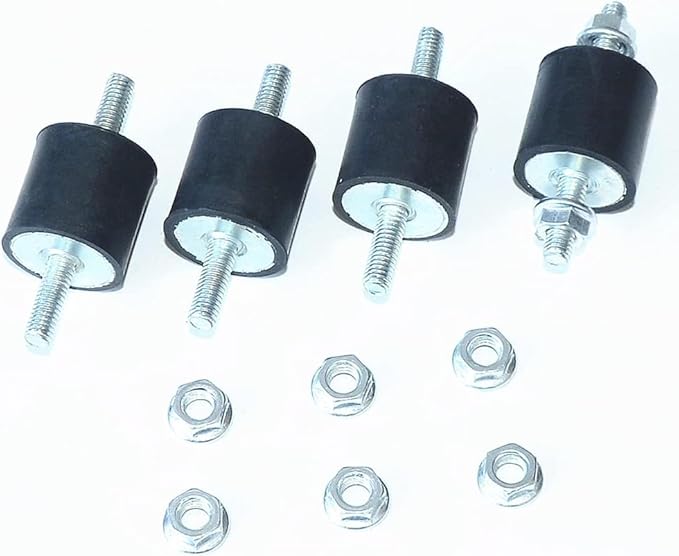 8pcs Rubber Vibration Isolator Mounts 20 x 15mm Shock Absorber with M6 x 19mm Studs Vibration Isolators