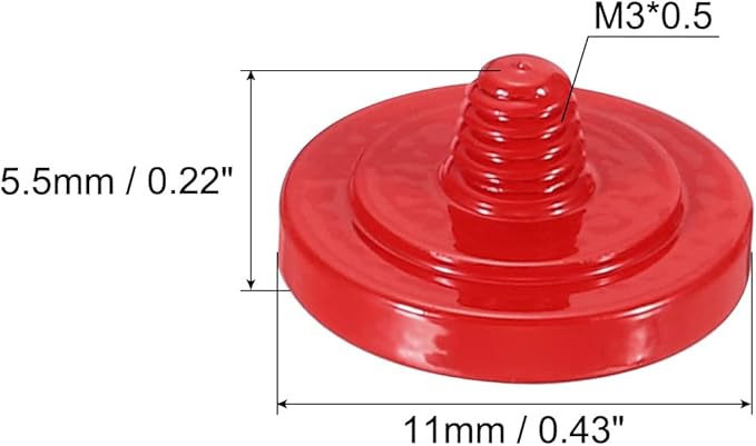 PATIKIL Camera Shutter Button, 2 Pack Soft Shutter Release Button Pure Copper Camera Button Concave Suitable for Nikon for Fujifilm for Leica DSLR/SLR Camera, Red