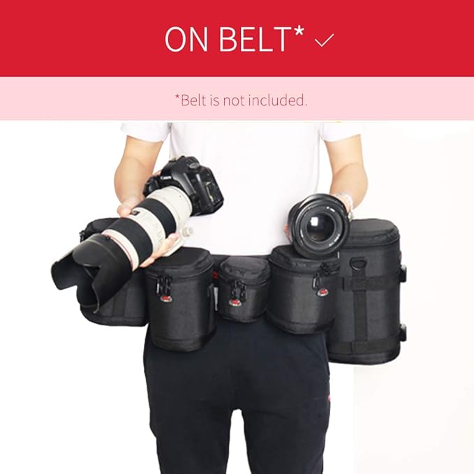 BPAULL Lens Case Lens Pouch Bag Waterproof Shockproof for DSLR Camera Lens for Camera Lens