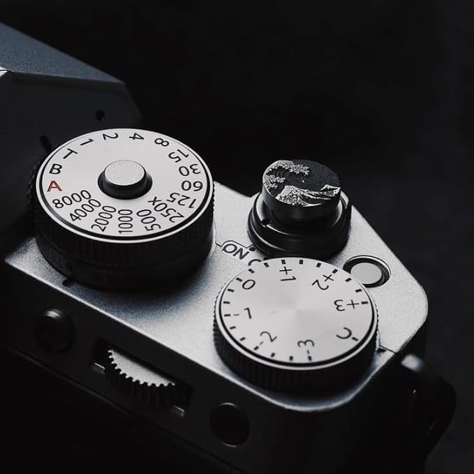Shutter Button, Handmade, Aluminium Alloy, Shutter Release Button Compatible with Fujifilm Camera, Release Button Replacement (Great Wave Off Kanagawa)