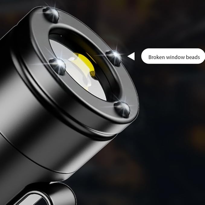 Taclite Mini EDC Flashlight - 500 Lumens Rechargeable Micro Tool, Magnetic Keychain Light with Hat Clip, Waterproof, 3 Brightness Levels for Camping & Emergency Use (Black)