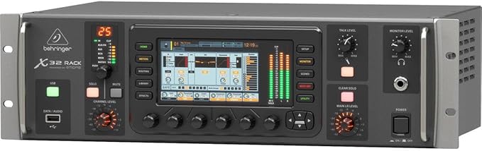 Behringer X32 RACK 40-Input, 25-Bus Digital Rack Mixer with 16 Programmable Midas Preamps, USB Audio Interface and iPad/iPhone* Remote Control