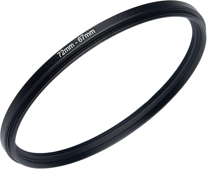 72mm to 67mm Step-Down Rings Filter Adapter for All Brands UV ND CPL Metal Step-Down Rings Adapter Filter