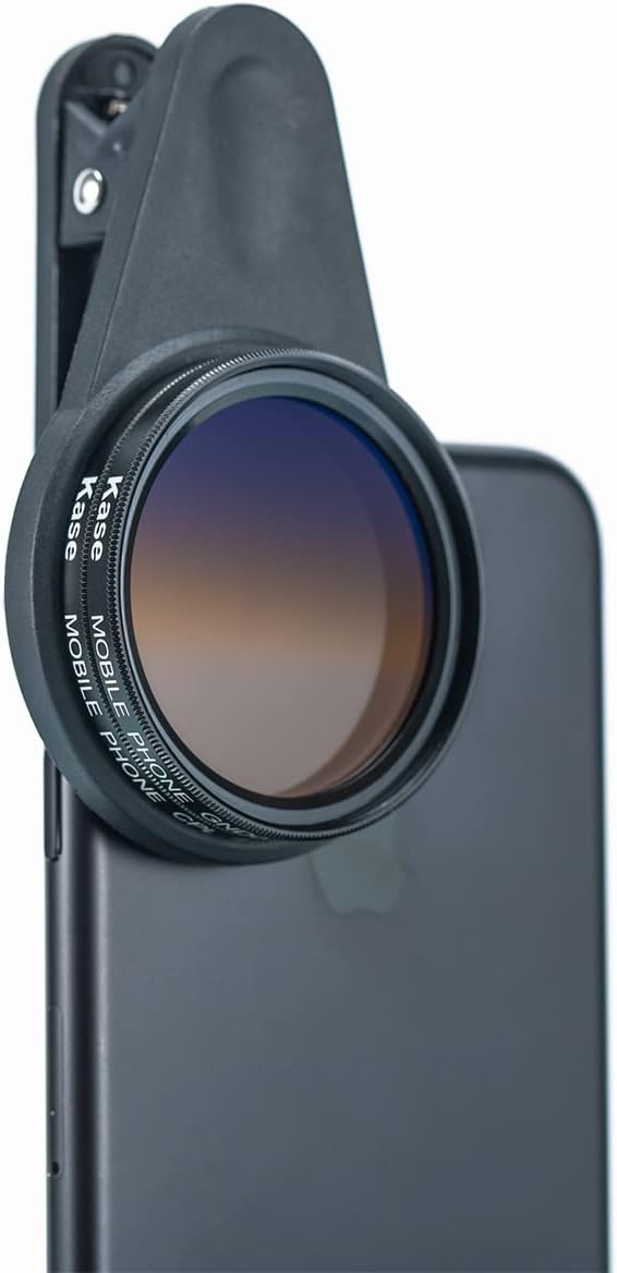 Kase 41mm Magnetic Cell Phone Lens CPL Filter Kit,Includes Circular Polarizer Filter,Soft Graduated ND1.2 Filter,Lens Clip for iPhone 16 15 14 13 12 11 8 7 XR X XS,Samsung Android Smartphone