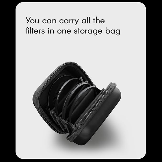Andoer 67mm Phone Lens Filter Kit Including CPL Filter + Astral Filter + Black Mist Filter + 67mm Magnetic Adapter Ring + Phone Case Replacement for iPhone 15 Pro