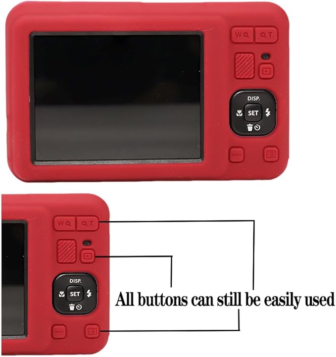 AEXUTDA Case Compatible for Kodak FZ55 camera, lightweight FZ55 body skin, soft silicone scratch resistant ultra-thin protective case FZ55，red