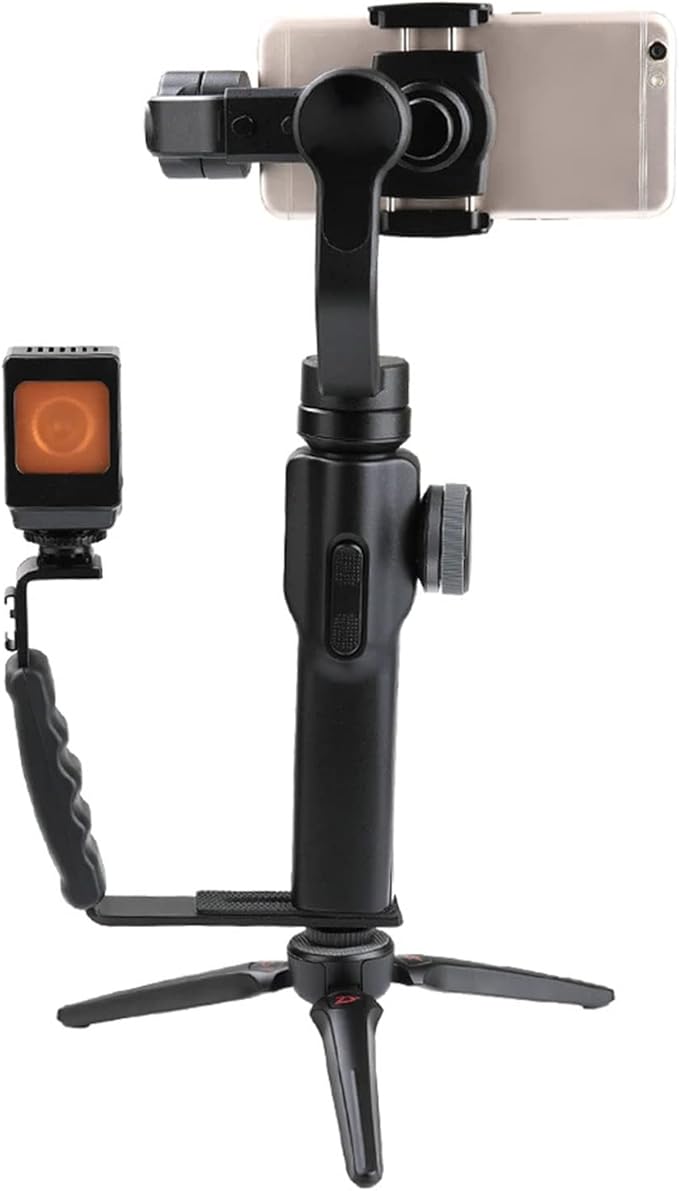 Camera Stabilizer Handle Grip Mounting Extension L-Bracket with Cold Shoe 1/4'' Adapter for Mobile 3 Extension L Bracket