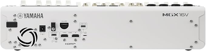 Yamaha MGX16V 22ch Digital Mixing Console, Dual USB-C Audio/Video Interface, Includes Cubase Al, WaveLab Cast LE, Basic FX Suite and Steinberg Plus Software Bundle, White MGX16V W