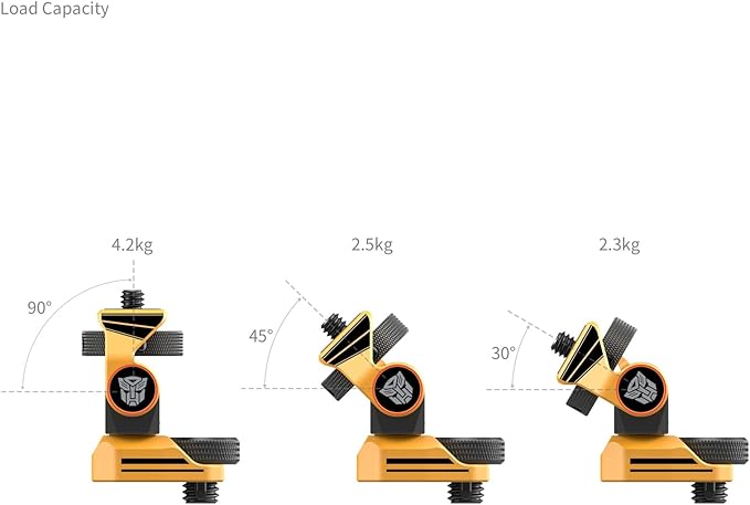 SMALLRIG Adjustable Camera Monitor Mount for ARRI-Style (Bumblebee Edition), 360° Swivel and 180° Tilt Holder Anti-Twist Support 5" and 7" - 5520