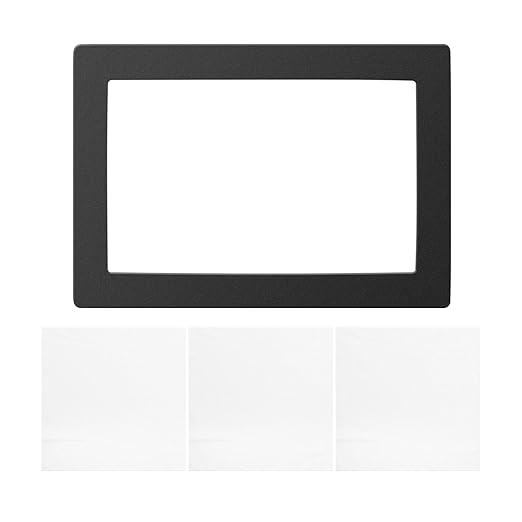 LCD Screen Protector Film for 8.9 Inch Resin 3D Printers, Black Adhesive Gasket, 9.5 x 6.7 Inch, 1 Piece