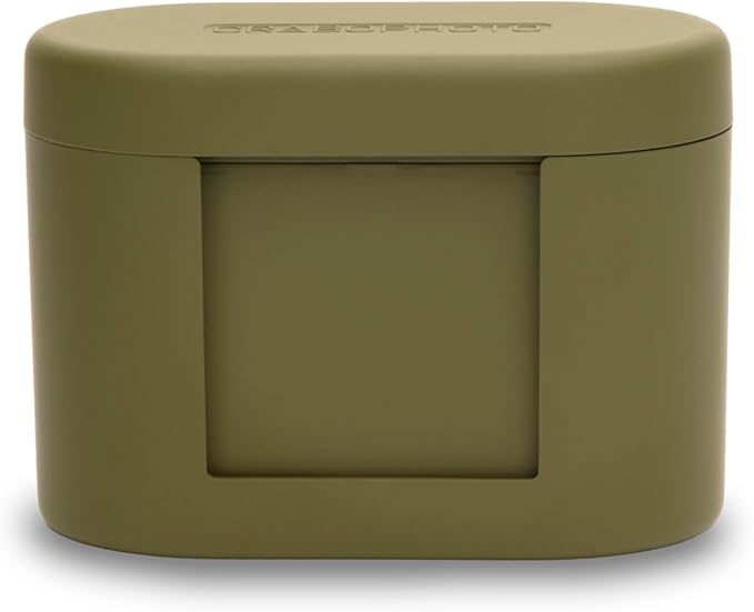 Film Storage Box with Double-Sided Film Label Holder, 135 film, Magnetic Stackable(OLIVE)