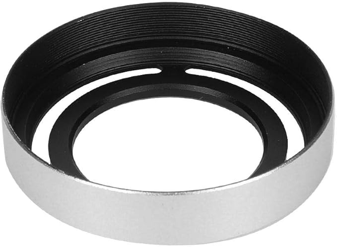 Hollow Metal Lens Hood - Compact Lens Hood - Detachable Camera Lens Hood - for X10/X20/X30 Camera(Silver)