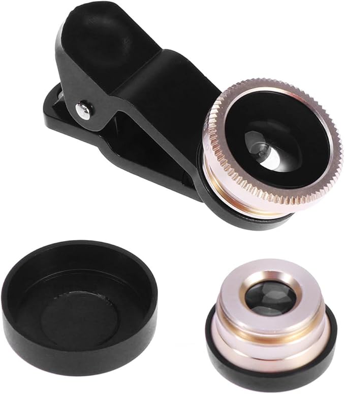 ibasenice 3 in 1 Phone Camera Lens Kit Wide Angle Macro Fisheye Clip-on Lens Compatible with iPhone and Smartphones for Outdoor and Travel Photography