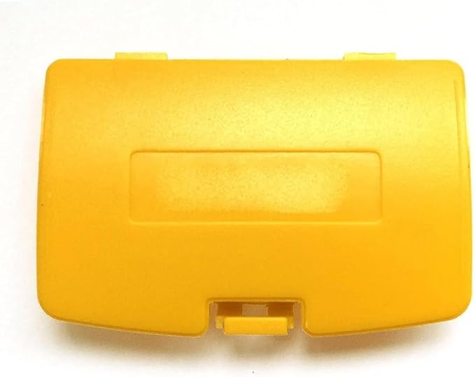 Battery Back Door Cover Lid + Glass Screen Lens for Gameboy Color GBC Replacement (Yellow)