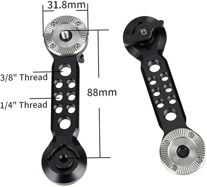 NICEYRIG Rosette Handle Kit with Extension Arm M6 Threaded Applicable for 15mm DSLR Shoulder Pad Rig System - 271