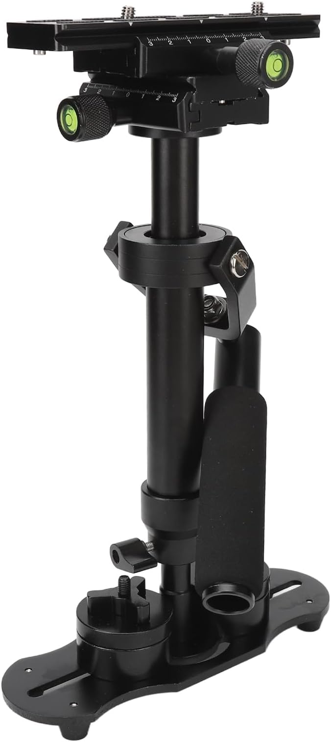 Video Camera Stabilizer, SLR Handheld Camera Anti Shake Stabilizer with Height Adjustable Balance Bar, 3 Axis Quick Balancing for DSLR Camcorder Smartphone